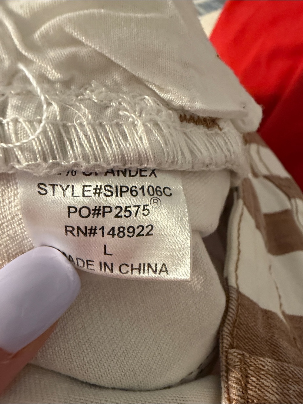 Striped Brown & White Bootcut Pants - Women's Flare - Picture 4 of 4